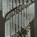 Luxury Spiral Bubble Crystal Chandelier for High Ceiling - CustomWarm LightJecanoli