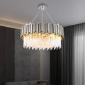 Astra Gold/Chrome Crystal Chandelier for Living Room & Dining Room-Crystal Chandelier-Jecanoli