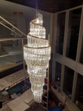 Luxury Spiral Crystal Chandelier for High-ceiling/Foyer/Staircase-Chandeliers-Jecanoli