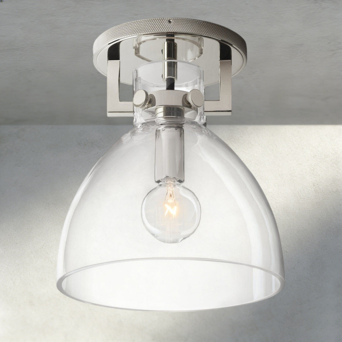 Machinist Glass Cloche Flushmount-Flush Mount-Jecanoli
