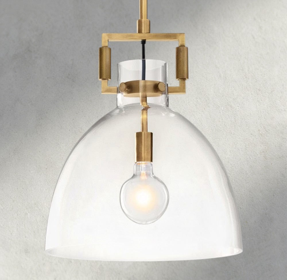 Machinist Glass Cloche Pendant 10", 14", 18"-pendant light-Jecanoli