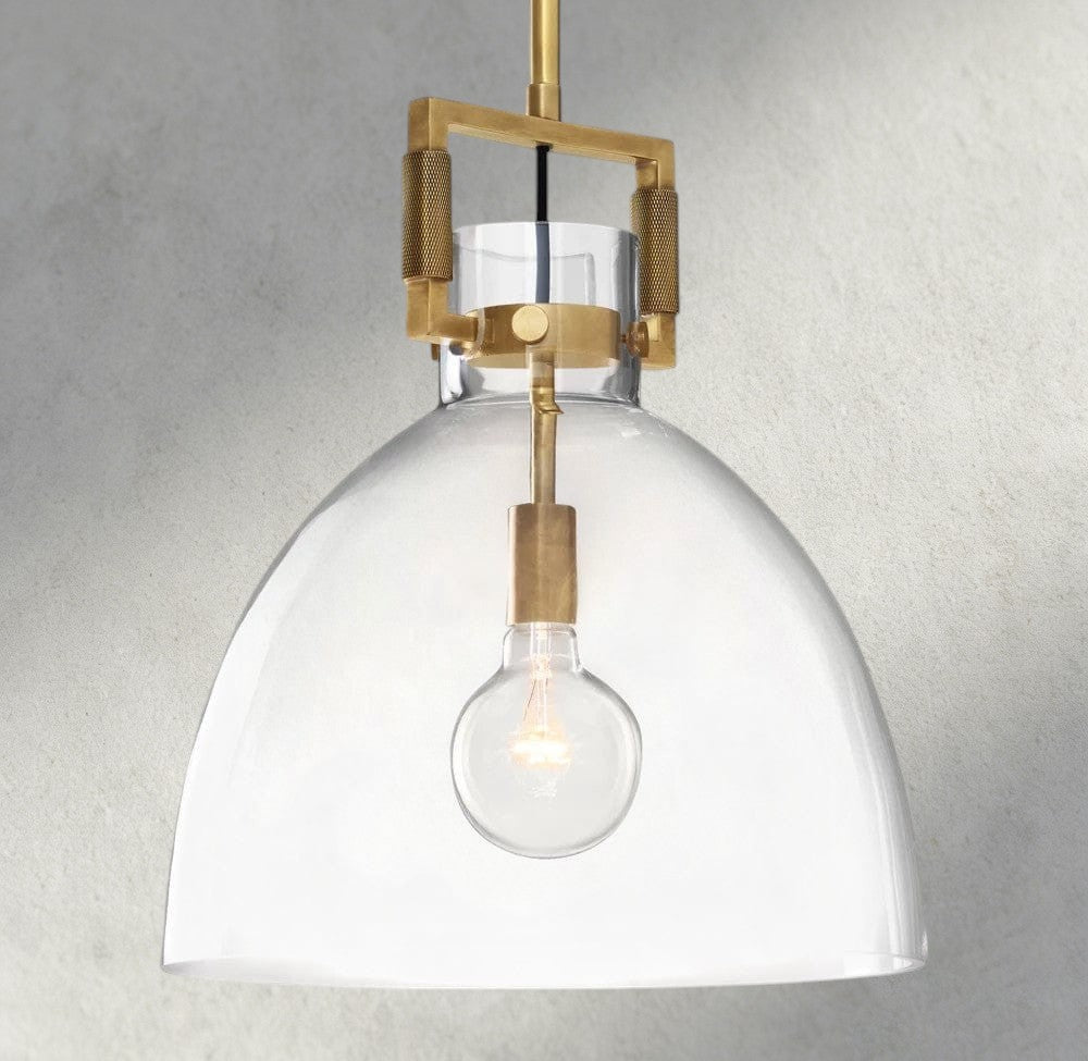 Machinist Glass Cloche Pendant 10", 14", 18"-pendant light-Jecanoli
