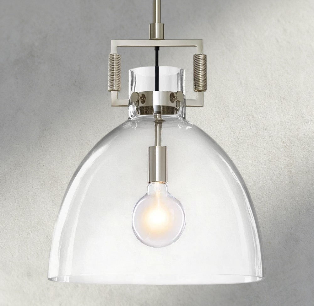 Machinist Glass Cloche Pendant 10", 14", 18"-pendant light-Jecanoli