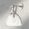 MACHINIST GLASS CLOCHE SCONCE 8