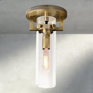 MACHINIST GLASS CYLINDER FLUSHMOUNT-Flush Mount-Jecanoli