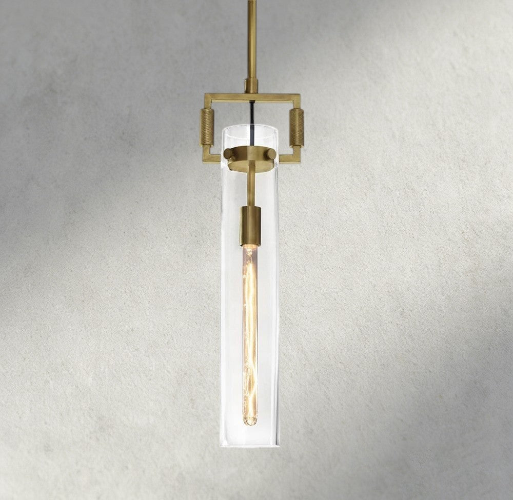 Machinist Glass Cylinder Pendant 12", 22"-pendant light-Jecanoli