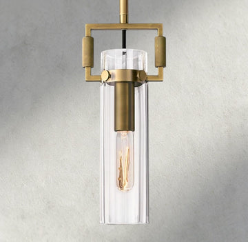 Machinist Glass Cylinder Pendant 12", 22"-pendant light-Jecanoli