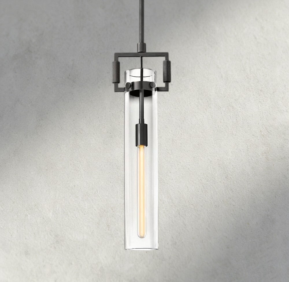 Machinist Glass Cylinder Pendant 12", 22"-pendant light-Jecanoli