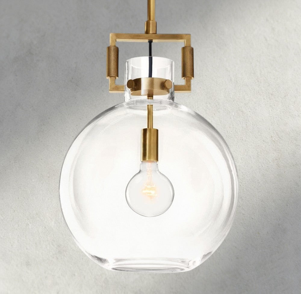 MACHINIST GLASS GLOBE PENDANT 10", 14", 18"-pendant light-Jecanoli