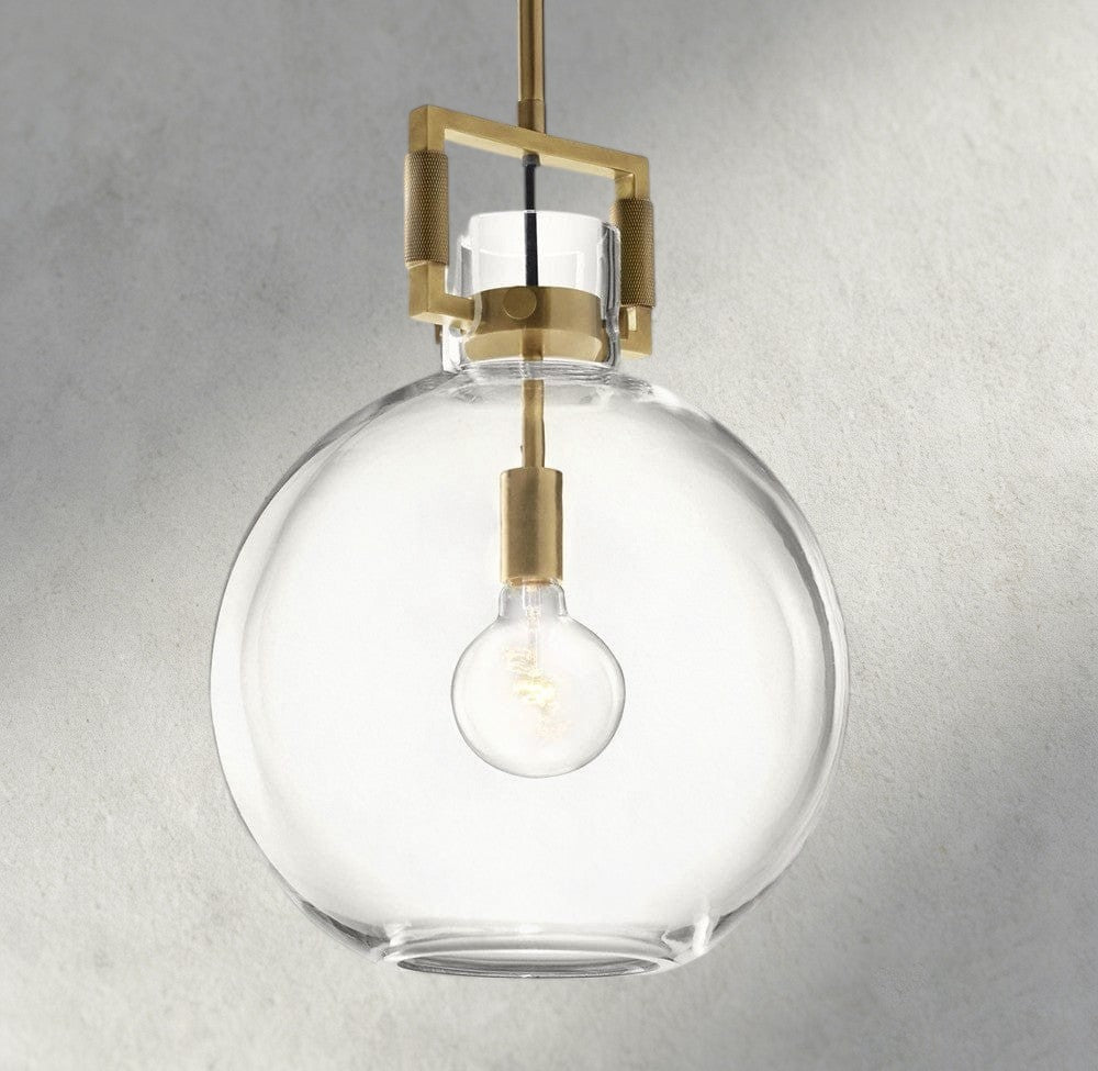 MACHINIST GLASS GLOBE PENDANT 10", 14", 18"-pendant light-Jecanoli