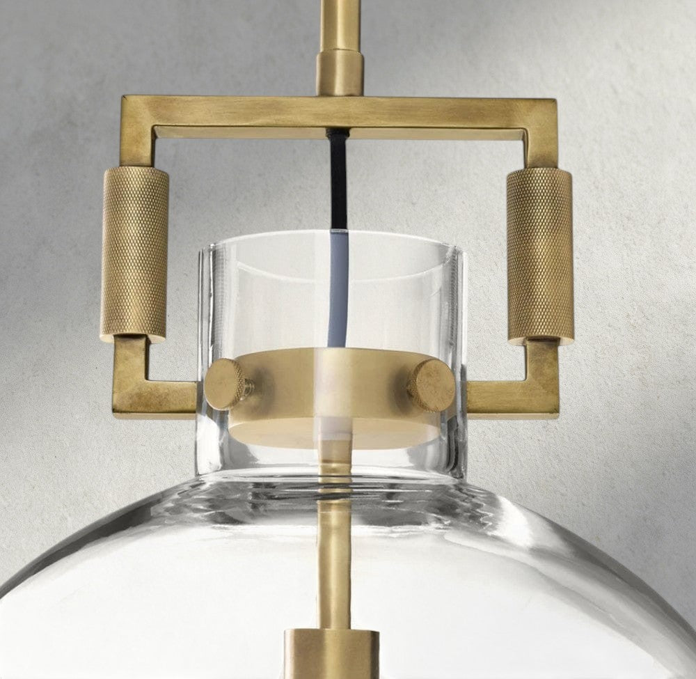 MACHINIST GLASS GLOBE PENDANT 10", 14", 18"-pendant light-Jecanoli