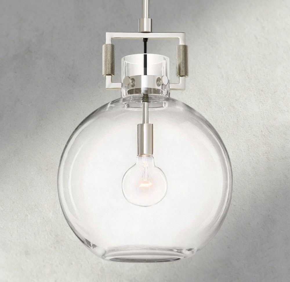 MACHINIST GLASS GLOBE PENDANT 10", 14", 18"-pendant light-Jecanoli
