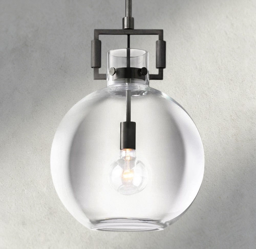 MACHINIST GLASS GLOBE PENDANT 10", 14", 18"-pendant light-Jecanoli