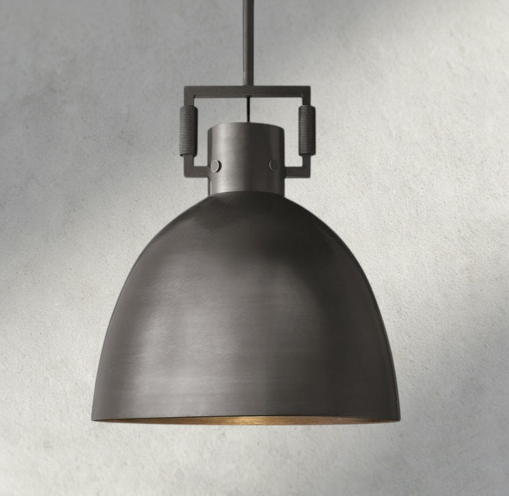 MACHINIST METAL CLOCHE PENDANT 10", 14", 18"-pendant light-Jecanoli
