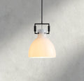 MACHINIST MILK GLASS CLOCHE PENDANT 10