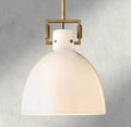 MACHINIST MILK GLASS CLOCHE PENDANT 10