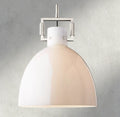 MACHINIST MILK GLASS CLOCHE PENDANT 10