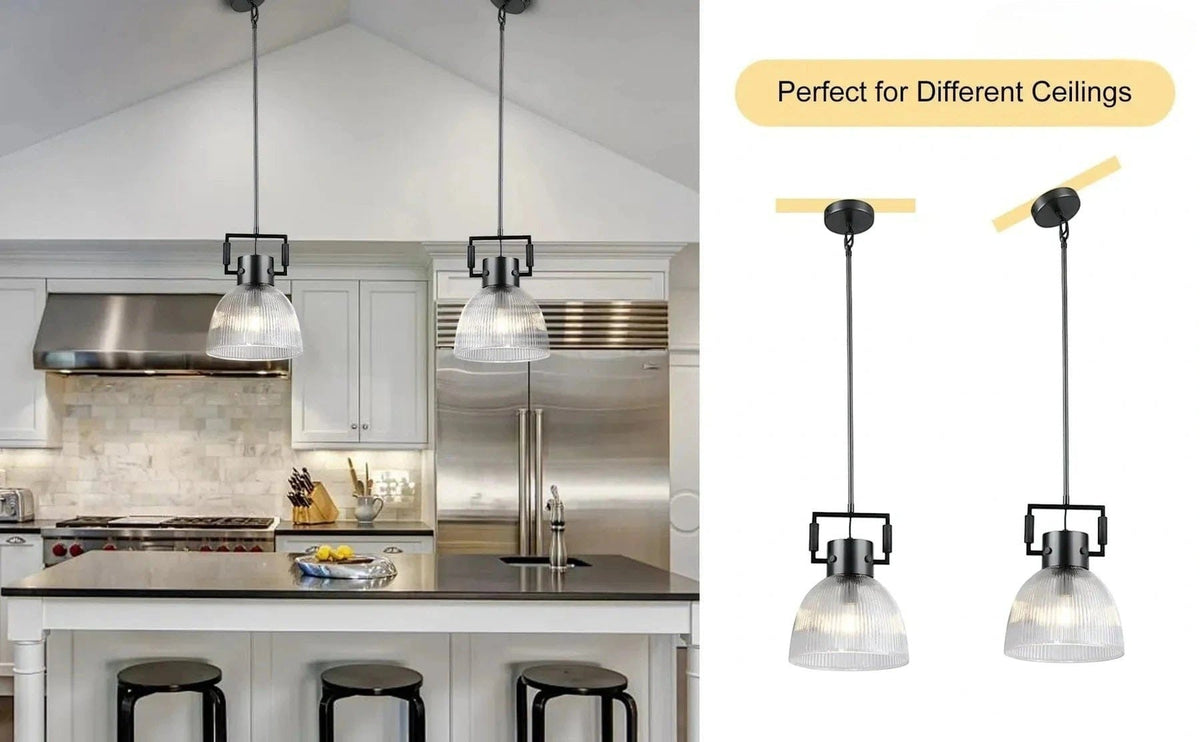 MACHINIST PRISMATIC CLOCHE PENDANT 10", 14", 18"-pendant light-Jecanoli
