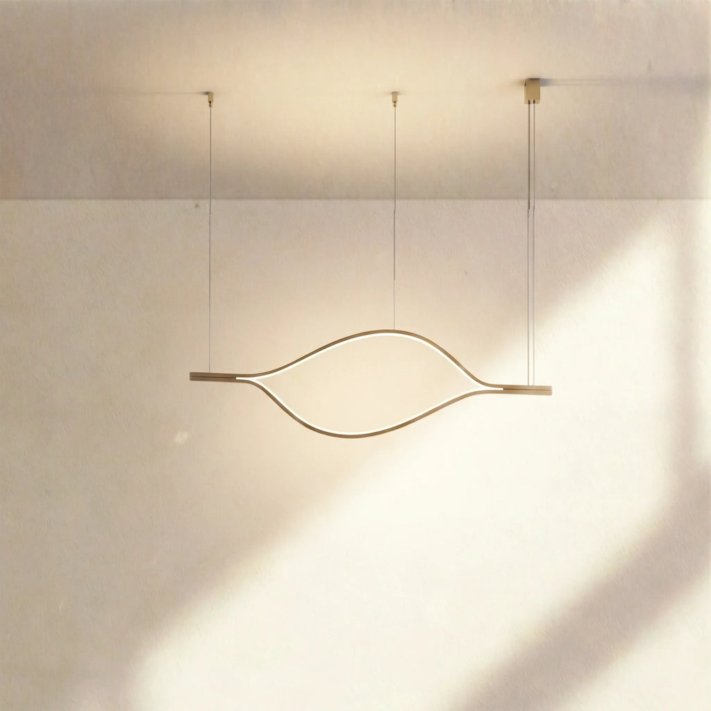 Modern Simple Aluminum Waving Chandelier