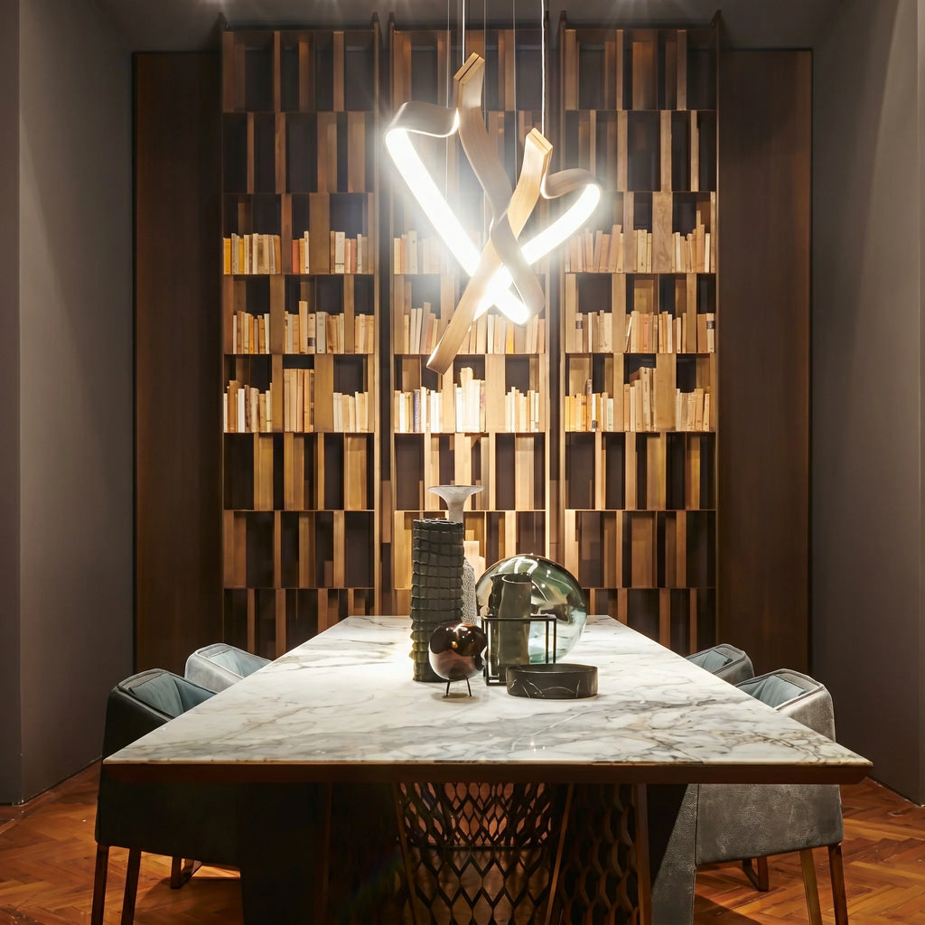 Modern Simple Aluminum Waving Chandelier