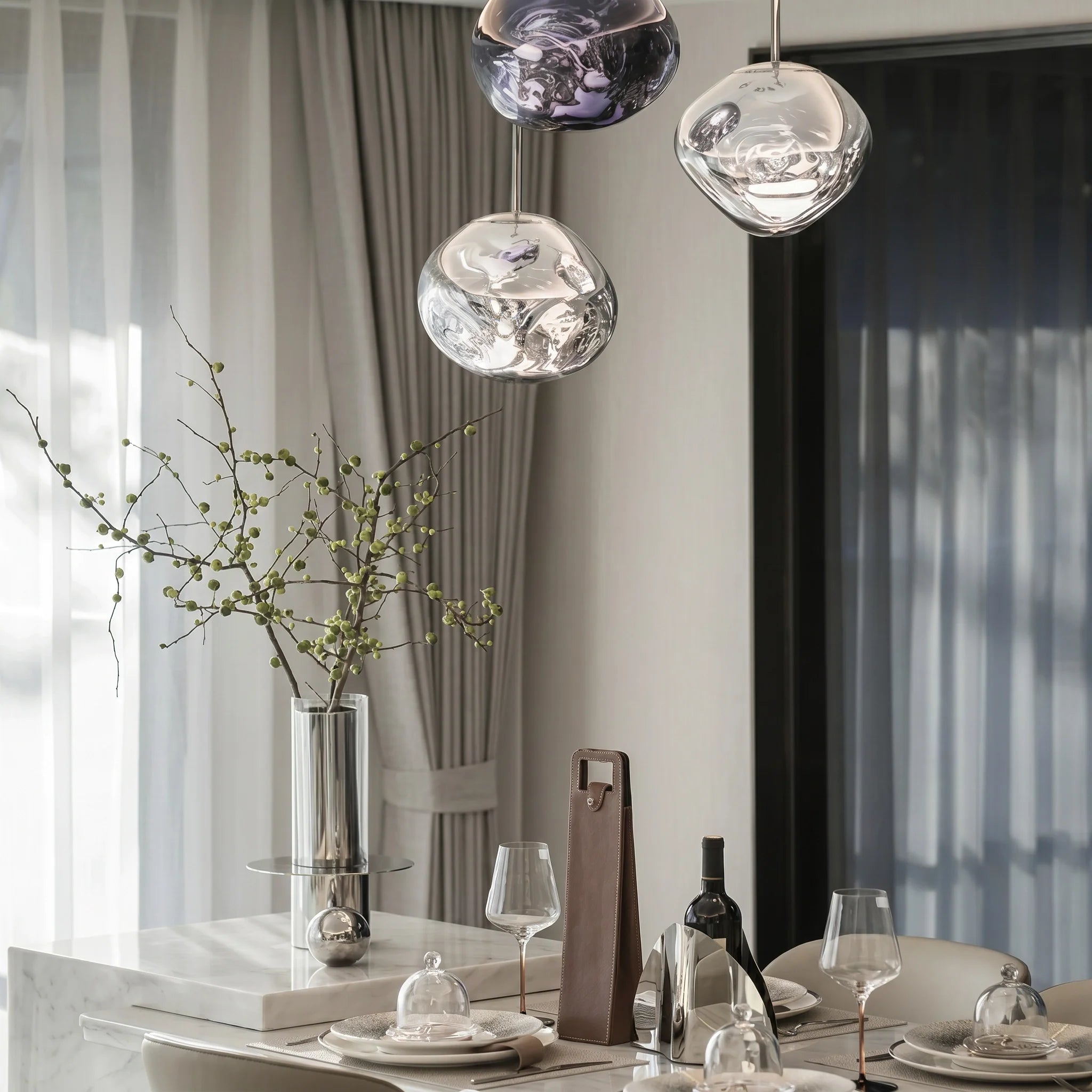 Modern Rock Glass Special Shape Pendant Lighting