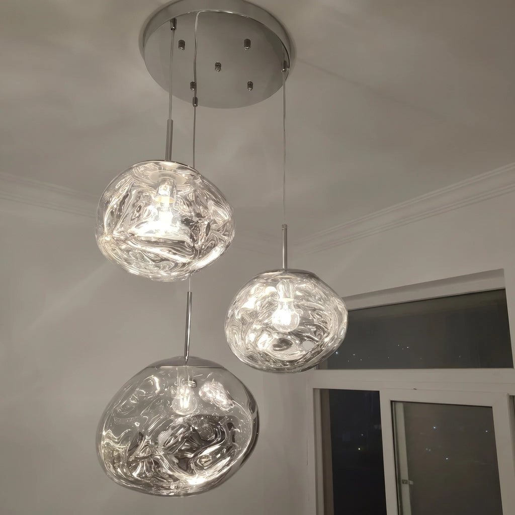 Modern Rock Glass Special Shape Pendant Lighting