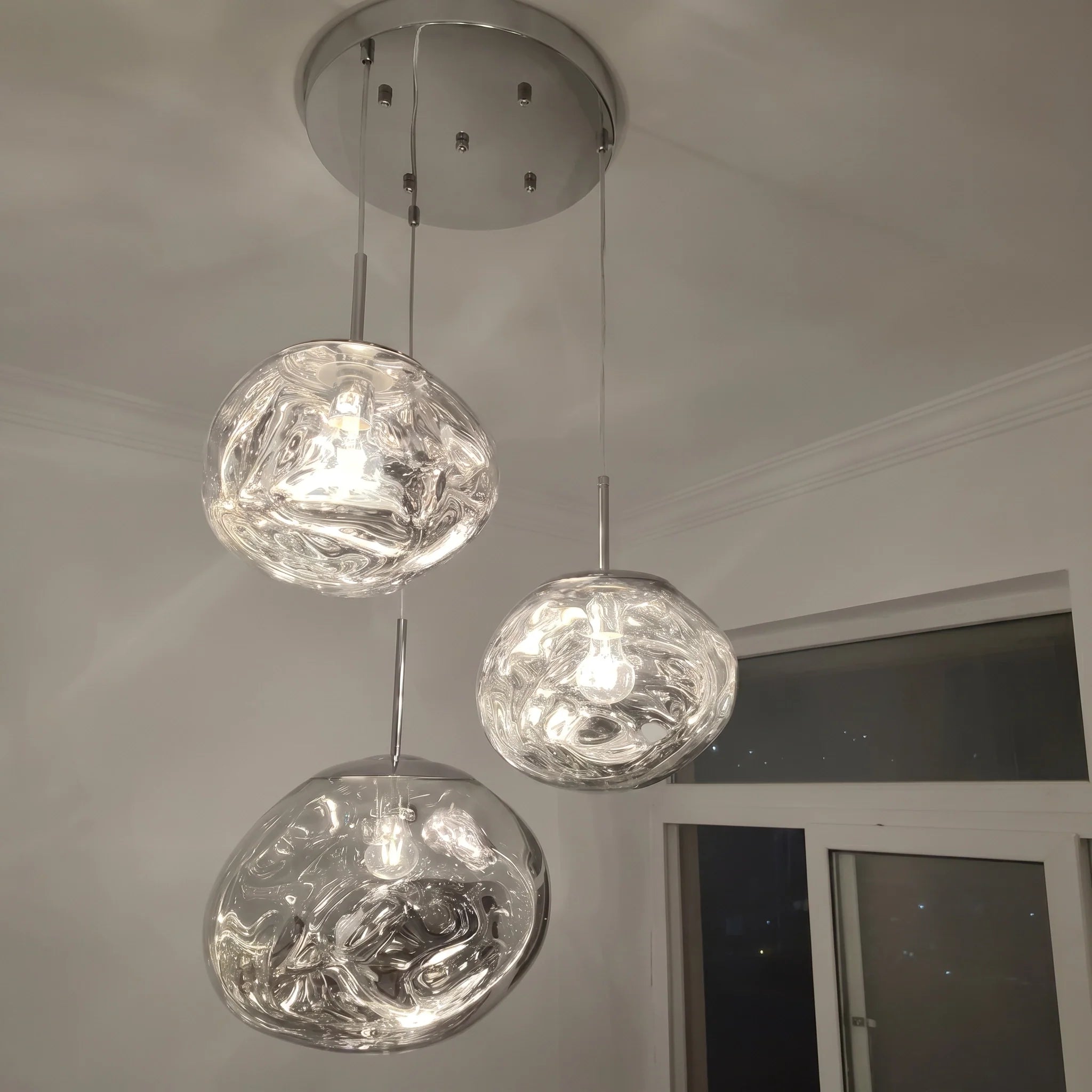 Modern Rock Glass Special Shape Pendant Lighting