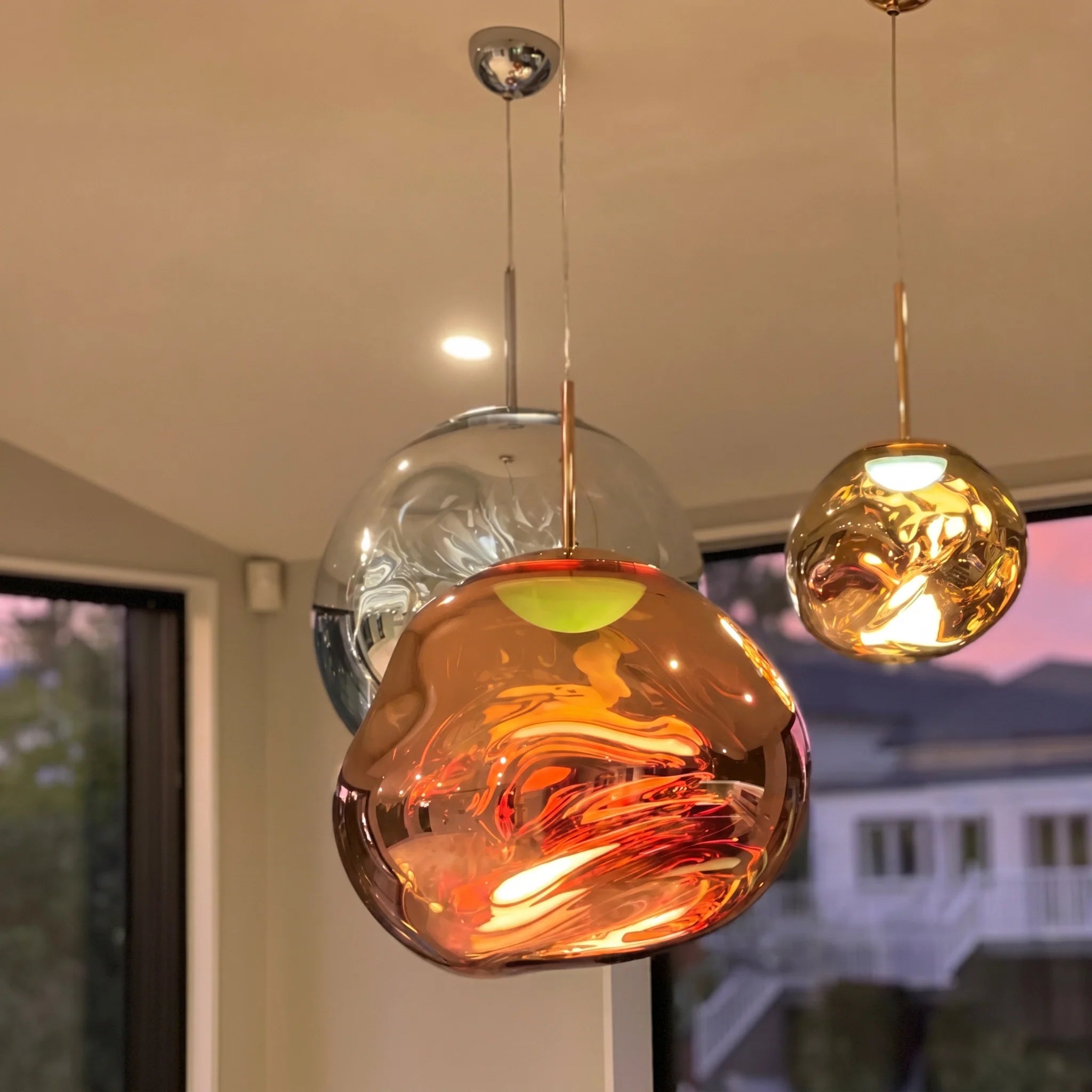 Modern Rock Glass Special Shape Pendant Lighting