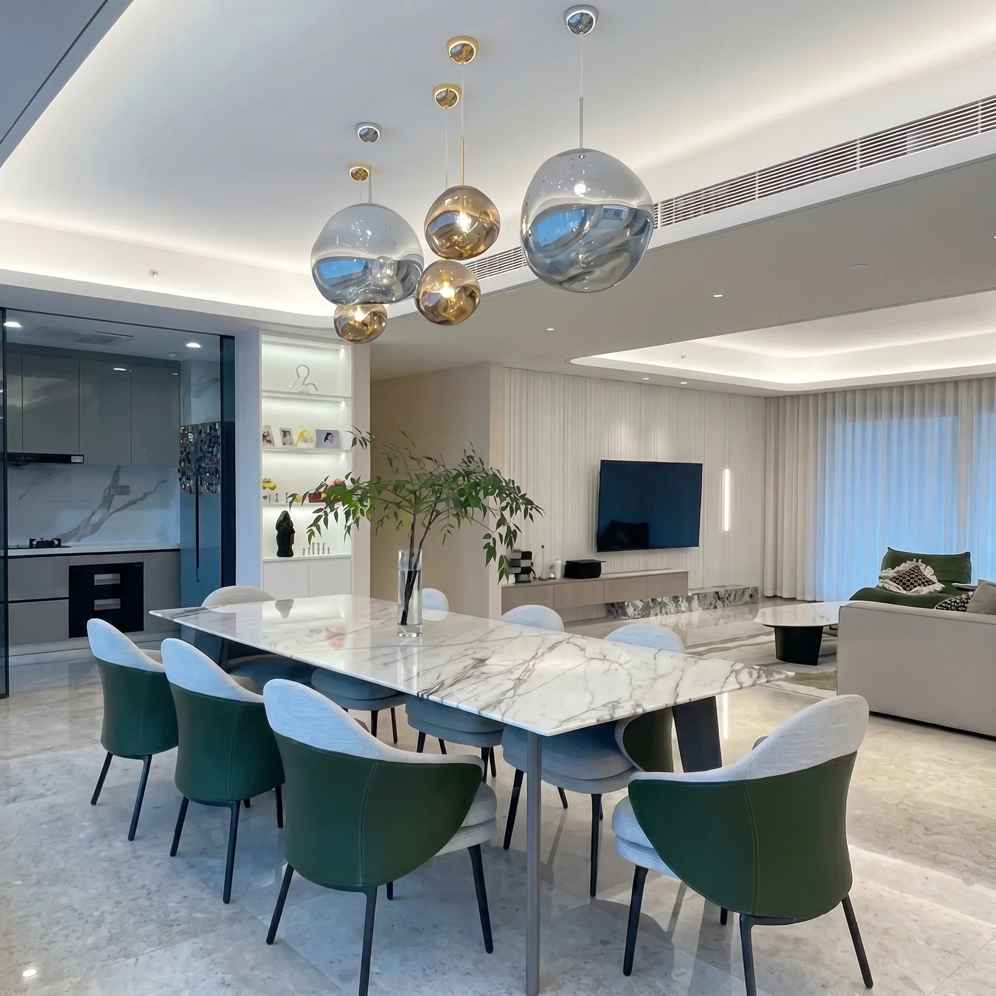 Modern Rock Glass Special Shape Pendant Lighting