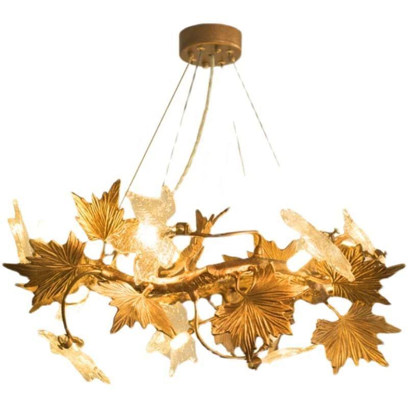 Maple Leaf Branch Chandelier-Jecanoli