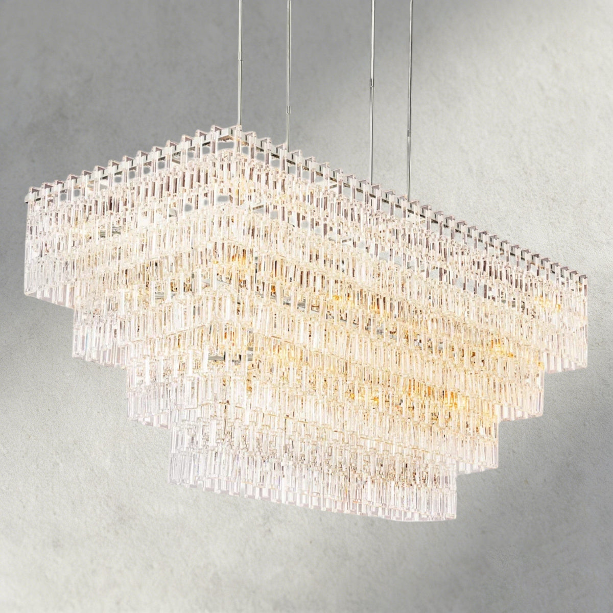 Marignan Tiered Rectangular Chandelier 60", 72"-chandelier-Jecanoli