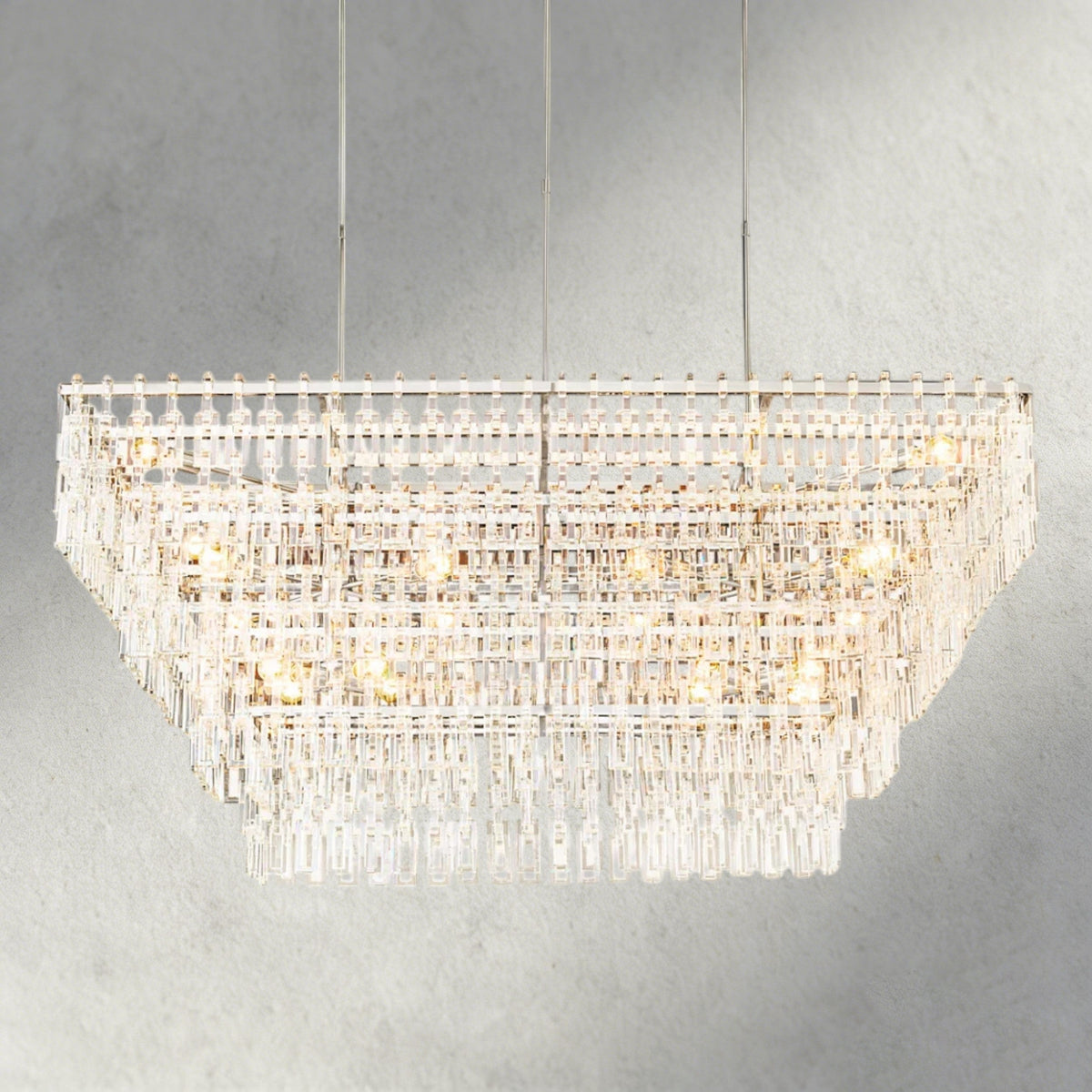 Marignan Tiered Rectangular Chandelier 60", 72"-chandelier-Jecanoli