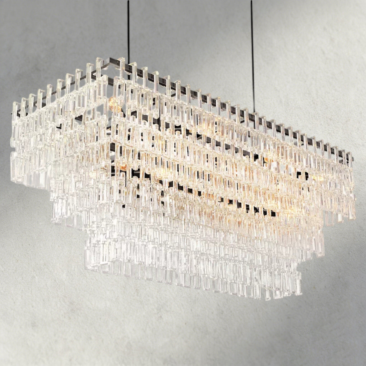 Marignan Tiered Rectangular Chandelier 60", 72"-chandelier-Jecanoli
