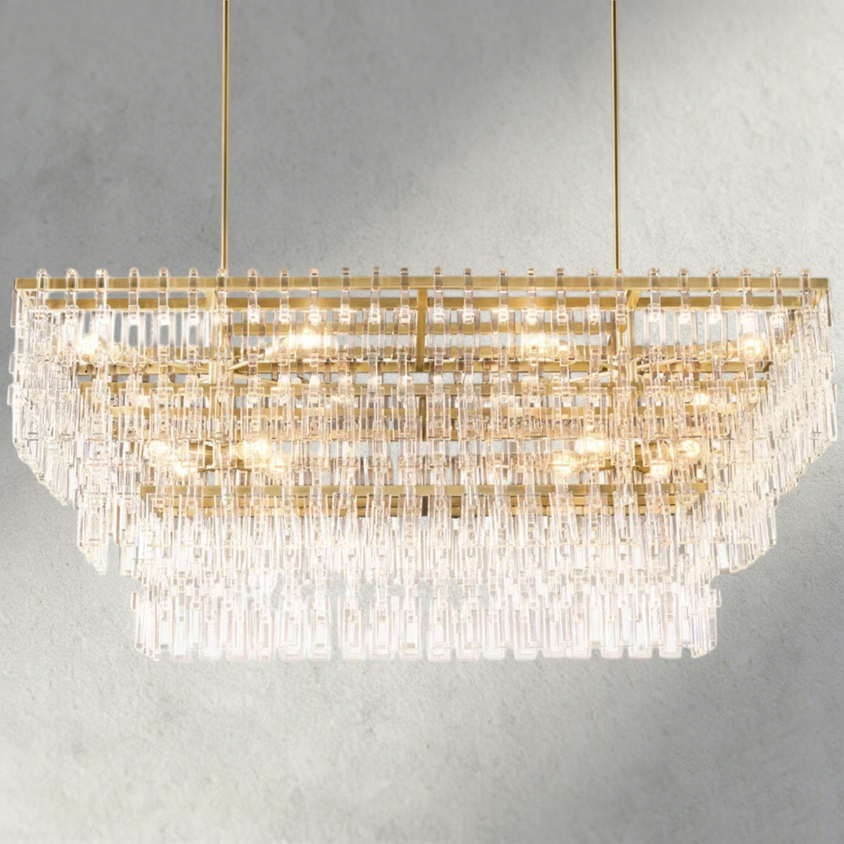 Marignan Tiered Rectangular Chandelier 60", 72"-chandelier-Jecanoli