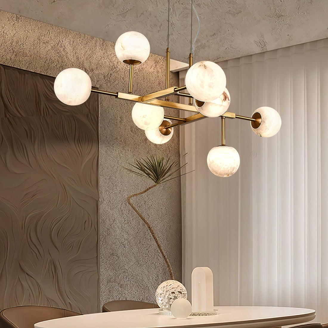 Maytoni Uva Alabaster Chandelier - L 41.3″GlodJecanoli