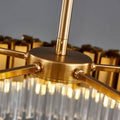 Milano Brushed Gold Crystal Chandelier - D32