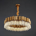 Milano Brushed Gold Crystal Chandelier - D24