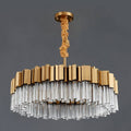 Milano Brushed Gold Crystal Chandelier - D24