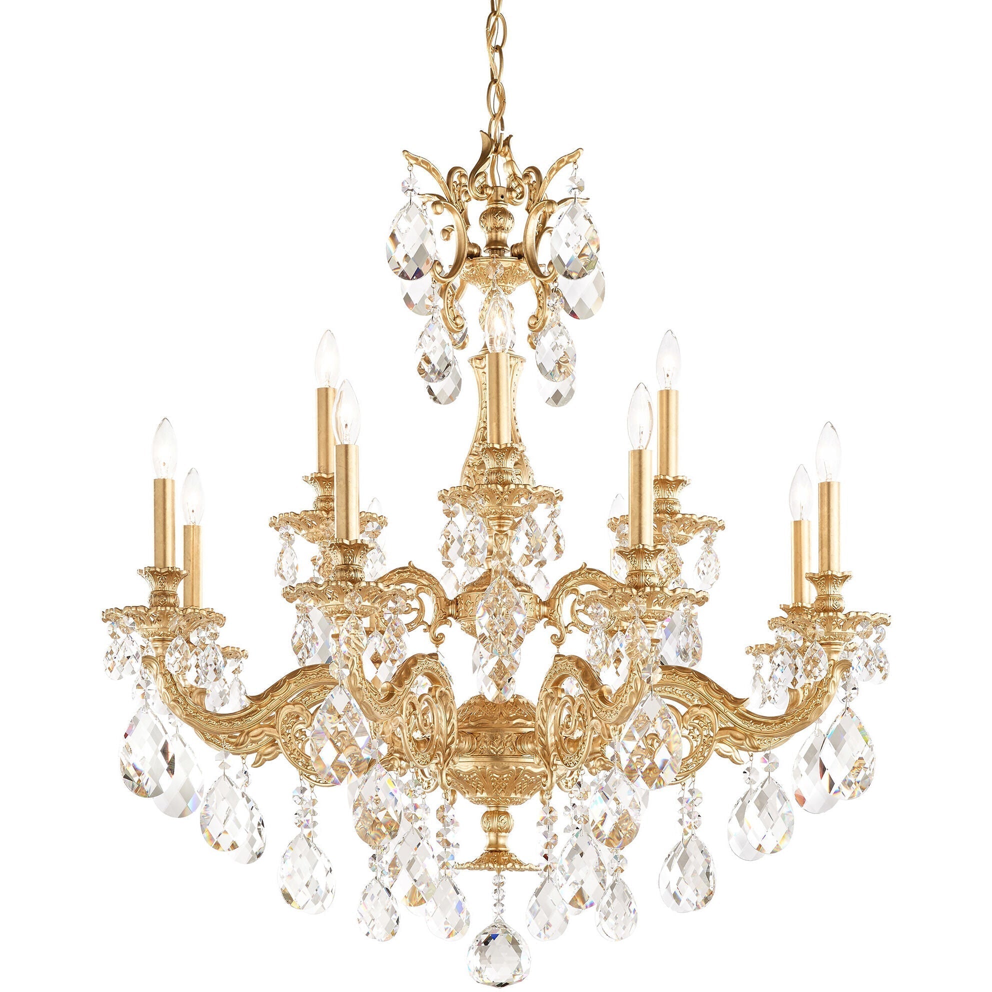 Milena 12-light Crystal Chandelier 32"