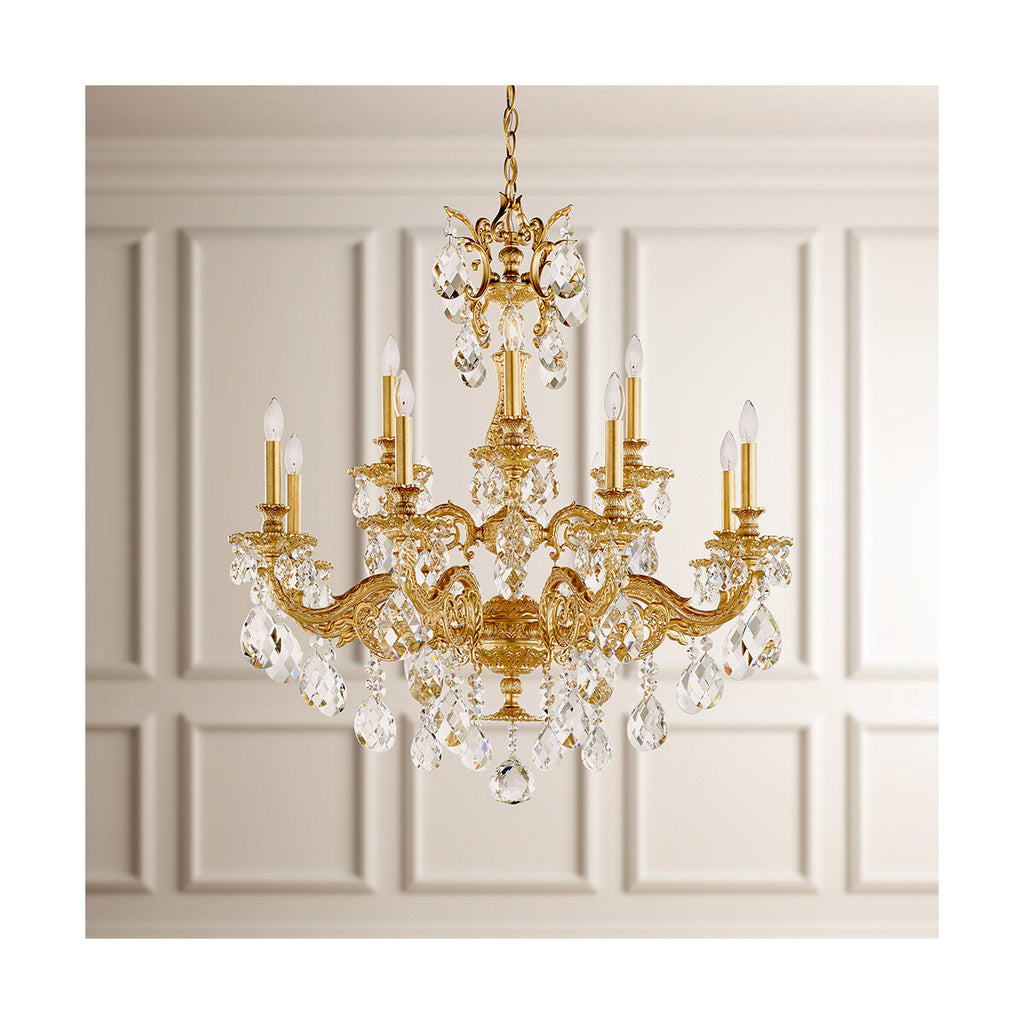 Milena 12-light Crystal Chandelier 32"