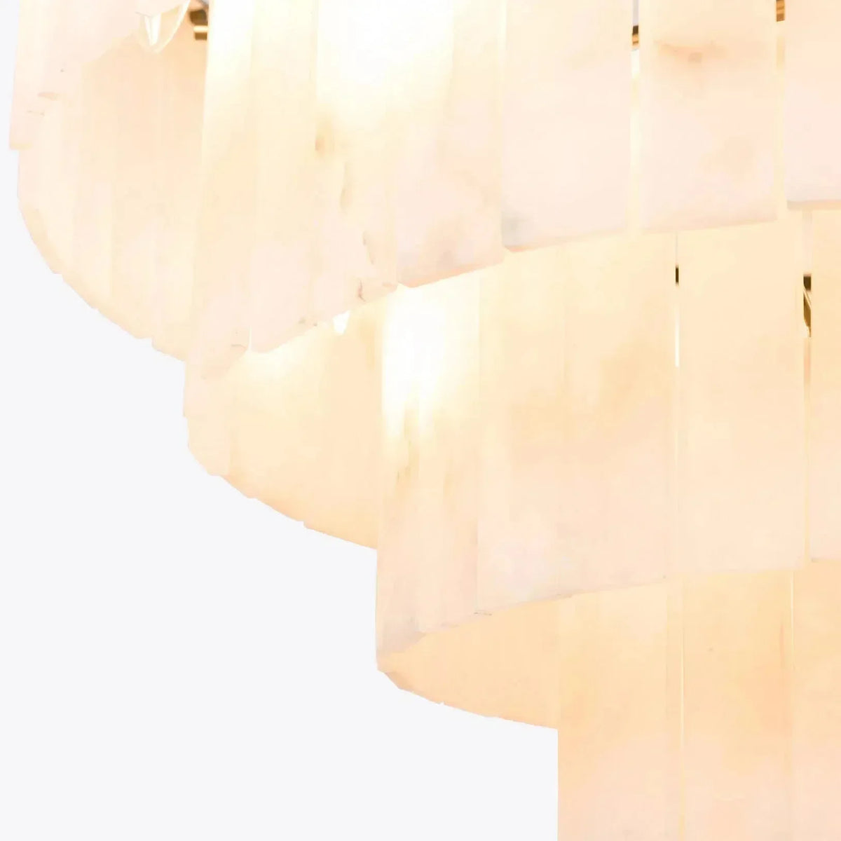 Modern Alabaster Tiered Chandelier - Copper+WhiteDia 100cm x H 77cm / D 39.4 x H 30.3Blushlighting