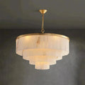 Modern Alabaster Tiered Chandelier - Copper+WhiteDia 80cm x H 70cm / D 31.5 x H 27.6Blushlighting