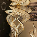Modern Artistic Double Spiral Acrylic Chandelier for High Ceilings/Staircase/Foyer - D39.37