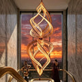 Modern Artistic Double Spiral Acrylic Chandelier for High Ceilings/Staircase/Foyer - D39.37