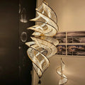 Modern Artistic Double Spiral Acrylic Chandelier for High Ceilings/Staircase/Foyer - D39.37