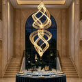 Modern Artistic Double Spiral Acrylic Chandelier for High Ceilings/Staircase/Foyer - D39.37
