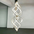 Modern Artistic Double Spiral Acrylic Chandelier for High Ceilings/Staircase/Foyer - D39.37