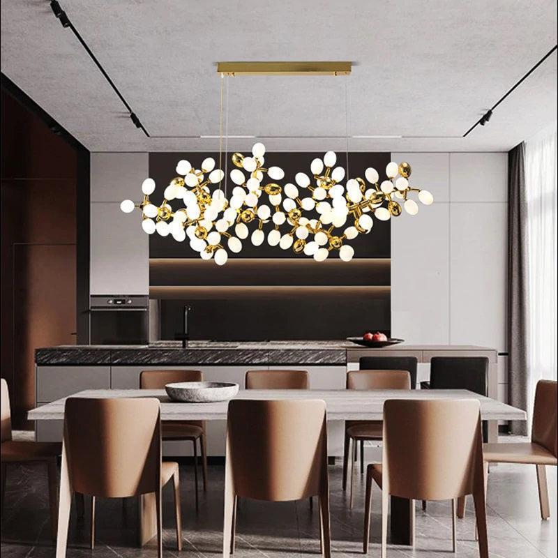 Modern Artistic Linear Grape Chandelier - 59" LBlushlighting
