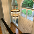 Modern Artistic Luxury Multi-layers Glam Glass Chandelier for High-Ceiling/Staircase/Foyer - 2 Layers/D30