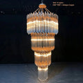 Modern Artistic Luxury Multi-layers Glam Glass Chandelier for High-Ceiling/Staircase/Foyer - 4 Layers/D40